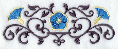 Morning Glory and Wrought Iron Border