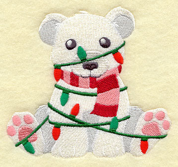 Tangled Up In Christmas Polar Bear