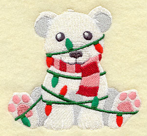 Tangled Up In Christmas Polar Bear