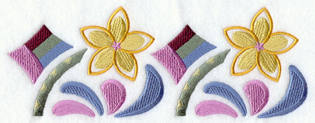 Art Deco Frangipani Border