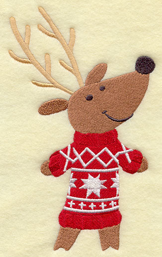 Reginald Reindeer in Christmas Sweater