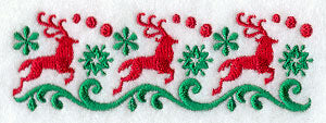 Nordic Christmas Reindeer Border