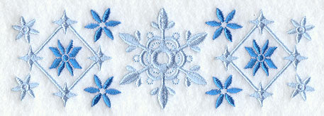 Nordic Christmas Snowflakes Border