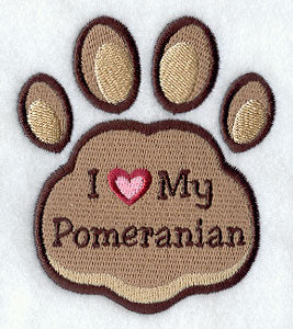I Love My Pomeranian Pawprint