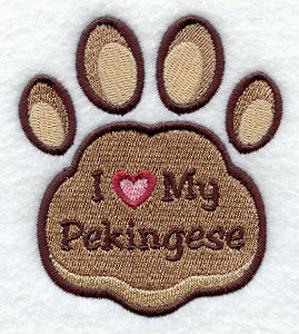 I Love My Pekingese Pawprint
