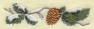 Pine Bough and Cone Border