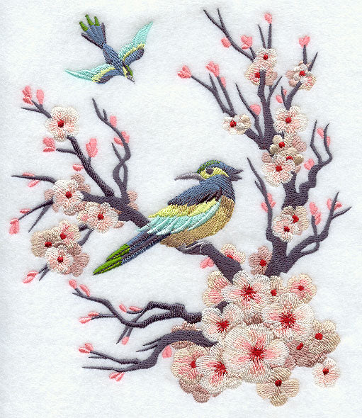 Chinoiserie Bird and Blooms Scene