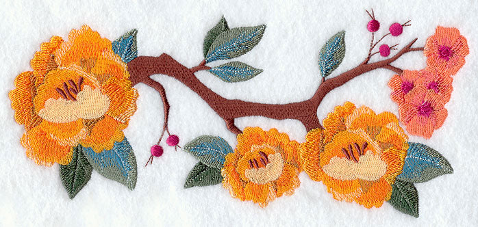 Chinoiserie Flowers Border