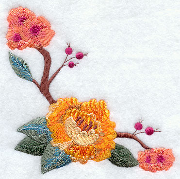 Chinoiserie Flowers Corner