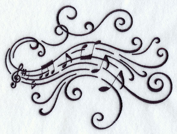 Music's Soothing Swirls - Treble Clef