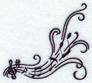 Music's Soothing Swirls Corner - Treble Clef