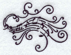 Music's Soothing Swirls - Bass Clef