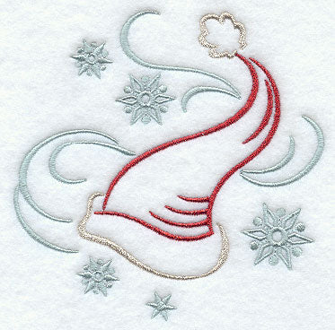 Santa's Hat in Snowflakes