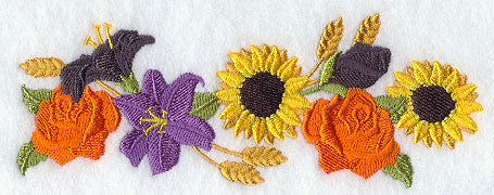 Halloween Flowers Border