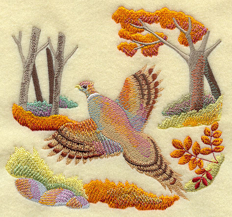 Autumn Pheasant in Watercolor