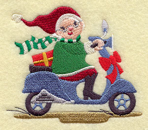 Italian Mrs. Claus on Scooter