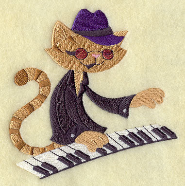 Jazz Cat on Piano