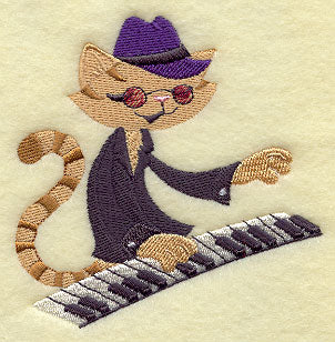 Jazz Cat on Piano