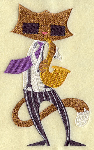 Jazz Cat on Saxophone