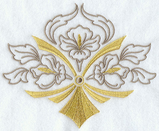 Art Deco Floral Crest