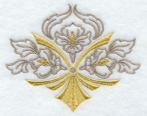 Art Deco Floral Crest