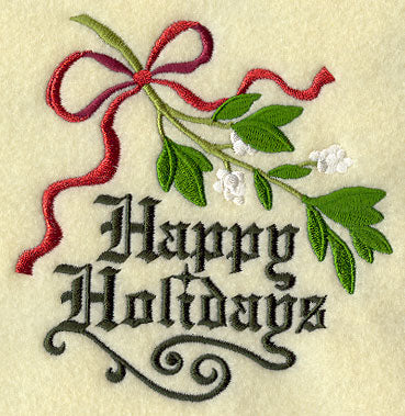 Happy Holidays with Mistletoe