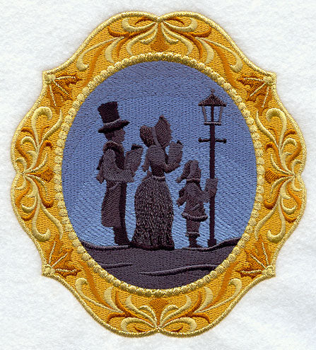 Christmas Cameo with Silhouette Carolers