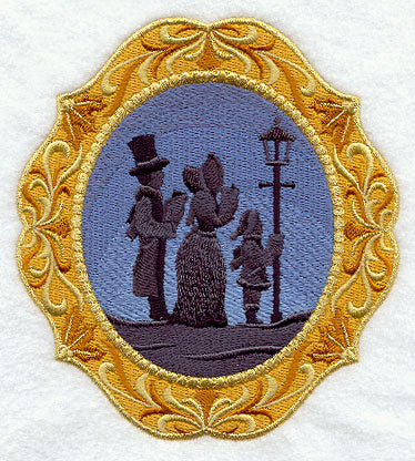 Christmas Cameo with Silhouette Carolers