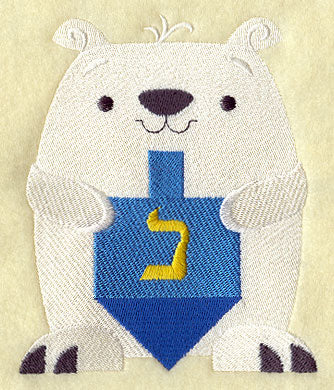 Dreidel Polar Bear - Nun