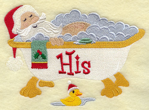 Bathing Santa Claus - His