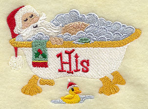 Bathing Santa Claus - His
