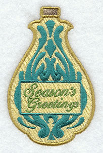 Season's Greetings Damask Ornament