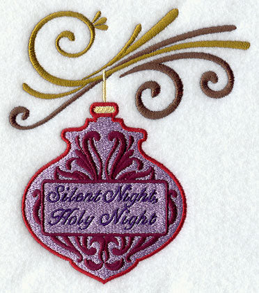 Silent Night, Holy Night Damask Ornament and Bough