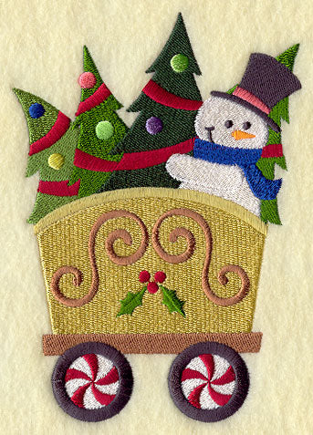 Snowman Train - Christmas Trees Car