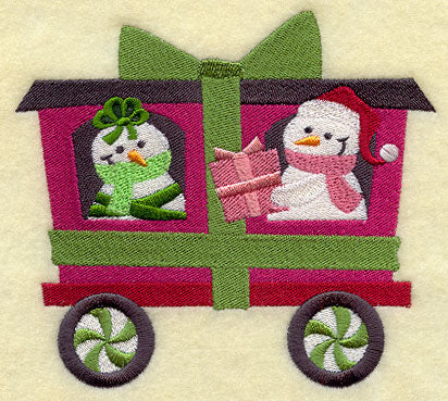 Snowman Train - Wrapping Paper Car
