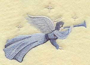 Silent Night Nativity - Trumpeting Angel (Facing Right)