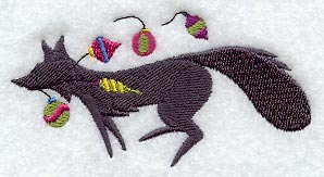 Christmas Fox Silhouette