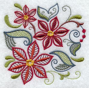 Vintage Jacobean Poinsettia 2