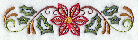 Vintage Jacobean Christmas Floral Border 2