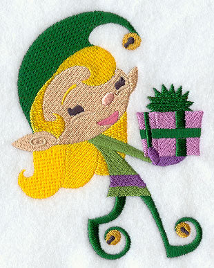 Elf Eleanor with Gift