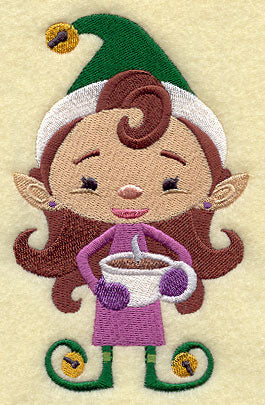 Elf Ethel with Hot Cocoa