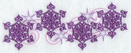 Snowflakes and Stars Border