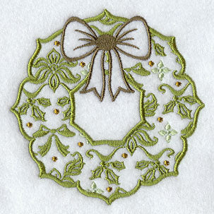 Damask Christmas Wreath