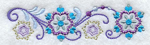 Vintage Jacobean Snowflake Border