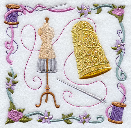 Thimble and Thread Collage