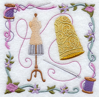Thimble and Thread Collage