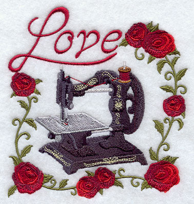 Love and Antique Sewing Machine