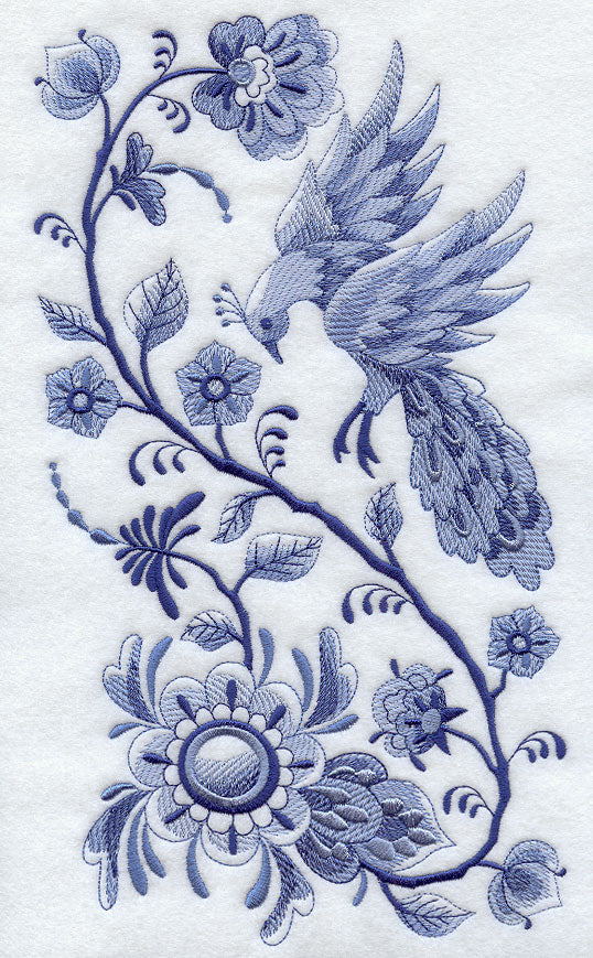 Delft Blue Bird in Flight