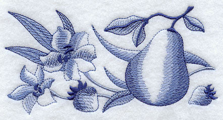 Delft Blue Fruit and Flower Border