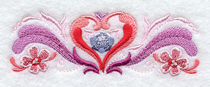 Rosemaling Heart Border